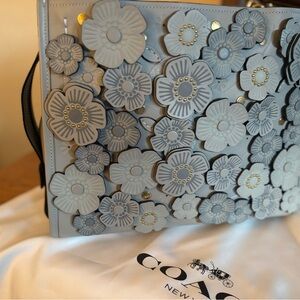 Coach Original Rogue Gray leather floral